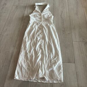 SNDYS HALTER-NECK linen dress size s